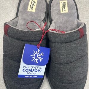 Dearfoams No Sweat Memory Foam Slippers Mens Large US 11-12 NWT